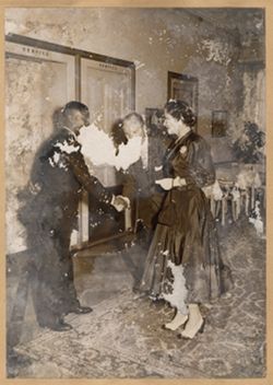 Dignitary receives guests