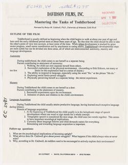 Mastering the Tasks of Toddlerhood