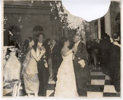 President William V. S. Tubman and Mrs. Tubman dance with guests at formal reception