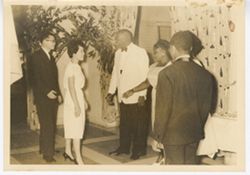Guests being greeted at a formal reception
