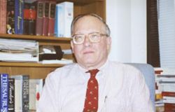 Patrick J. Furlong in IU South Bend office, 2001