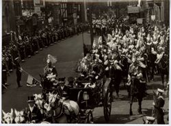 Formal  parade with men in military uniform