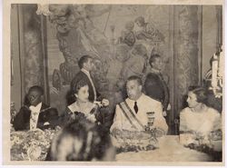 President Tubman and others seated at formal dinner
