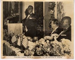 President Tubman, Harvey S. Firestone, Jr. and Harrison W. Grigsby