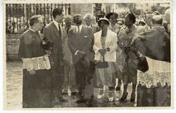 President Tubman, and his wife on a tour with  Spanish clergymen in Seville