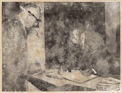 President Tubman signing the guest-book at Aalsmeer