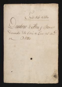 Ejercito de los Andes. Quaderno de Altas y Baxas..., 1820, Jan.-Mar.