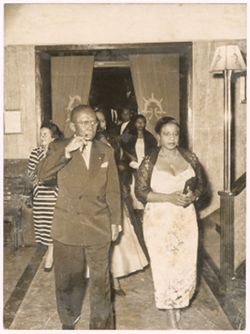 President and Mrs. Tubman enter the "Transatlantico" in Bari to attend a dinner in the President's honor