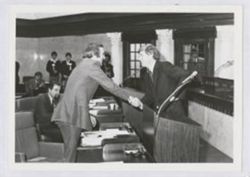 Congressman Dan Quayle in Senate Chamber