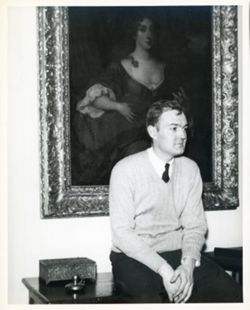 Stephen Mark (Grandson of Clayton Mark) with Clayton Mark Estate Painting