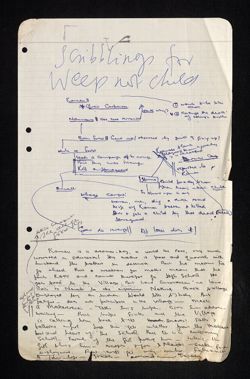 Thumbnail for Weep Not, Child - Outline - handwritten, undated