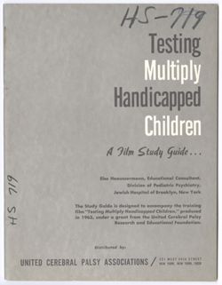 Testing Multiply Handicapped Children