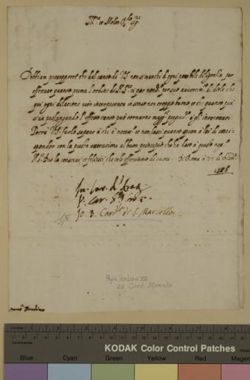 Letter, Cardinal Marcello, future Pope Urban VII