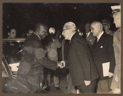 President  Tubman bidding goodbye to host