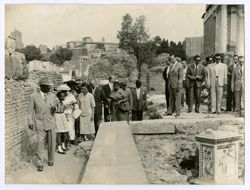 President William V. S. Tubman and family on tour of Roman Forums