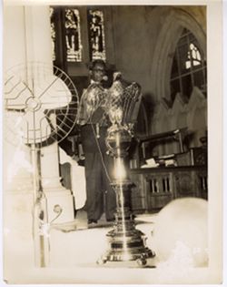 Ambassador C. T. O. King speaks from pulpit
