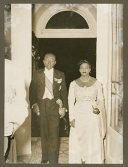 President William V. S. Tubman and Mrs. Tubman in formal attire