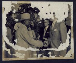 President Tubman shaking hands with a dignitary