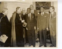 President William V. S. Tubman and Archbishop Joseph F. Rummel and honorary ceremony
