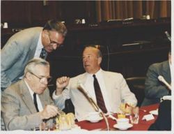 Hamilton and Representative Broomfield with Secretary Shultz