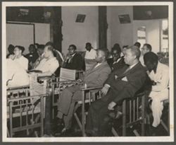 Audience listens to a speaker