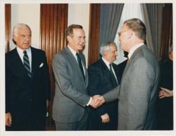 Hamilton with President George H. W. Bush