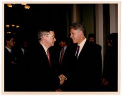 With President Bill Clinton at Reception