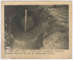 8" churn drill hole