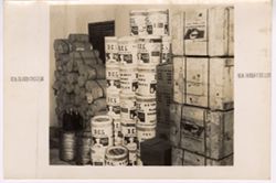 Foodstuffs stored in warehouse