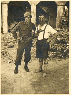 German man and U.S. soldier