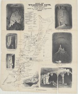 Map of Wyandotte Cave, in Crawford County, Indiana