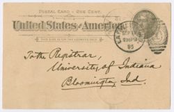 Indiana University President's Office records, 1893-1902, C174