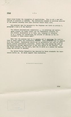 -Press Release #2799: "Statement by the Honorable Herman Wells, U.S. Representative in the Special Political Committee, on the Treatment of Indians in South Africa." November 8, 1957
