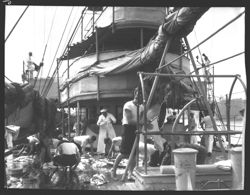 Sailors washing clothes