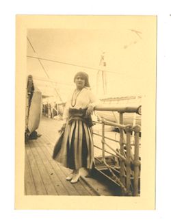 Margaret Howard on a ship