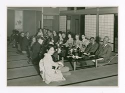 Roy and Peg Howard sharing a meal in Japan