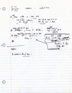"Gonzales - 9/18/03 - reported to me" [Hamilton’s handwritten notes], September 18, 2003