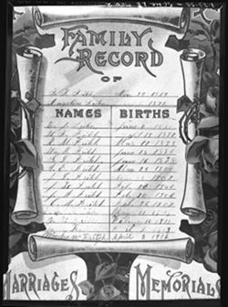 Family record page