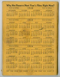 Ideal Pictures Corporation: Entertainment Films catalogue (29th edition), 1949-1950