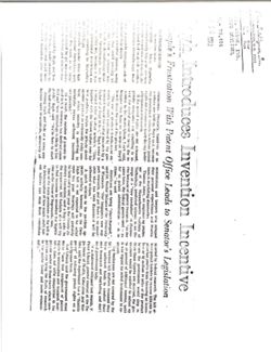 Charlie Green, Bayh Introduces Invention Incentive, Fort Wayne News Sentinel, September 16, 1978