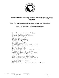 Arms Embargo - American Task Force for Bosnia, May 1994
