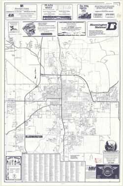 Maps of Monroe County with Bloomington and Ellettsville including the Indiana University campus, Indiana: happy to help you find your way around!