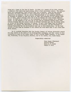 Memorial Resolution for Hubert Meesson, ca. 02 October 1962