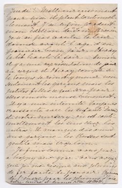 Letters from Malvina Inglefield to her father Adolphe Thiébault, 1866