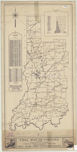 Coal Map of Indiana.