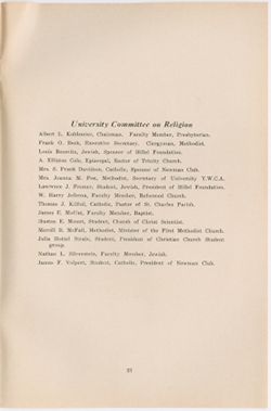 "Religion at Indiana University" vol. XXX, no. 11