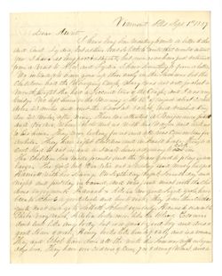 1844, Sept. 13 - Thomas, Hiram S., Vermont, Illinois. To Hannah Thomas, Springboro, Ohio. Family news; temperance lectures; meetings of Whigs and Democrats.