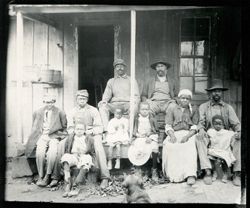 African-American group on porch