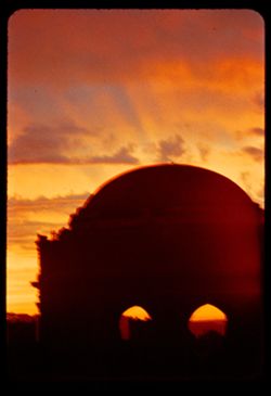 Dome of Palace of Fine Arts after sunset