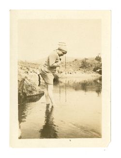 Margaret Howard standing in a body of water
